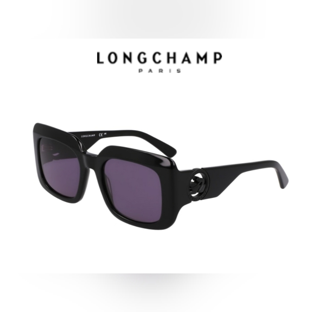 Longchamp Black and Purple Sunglasses